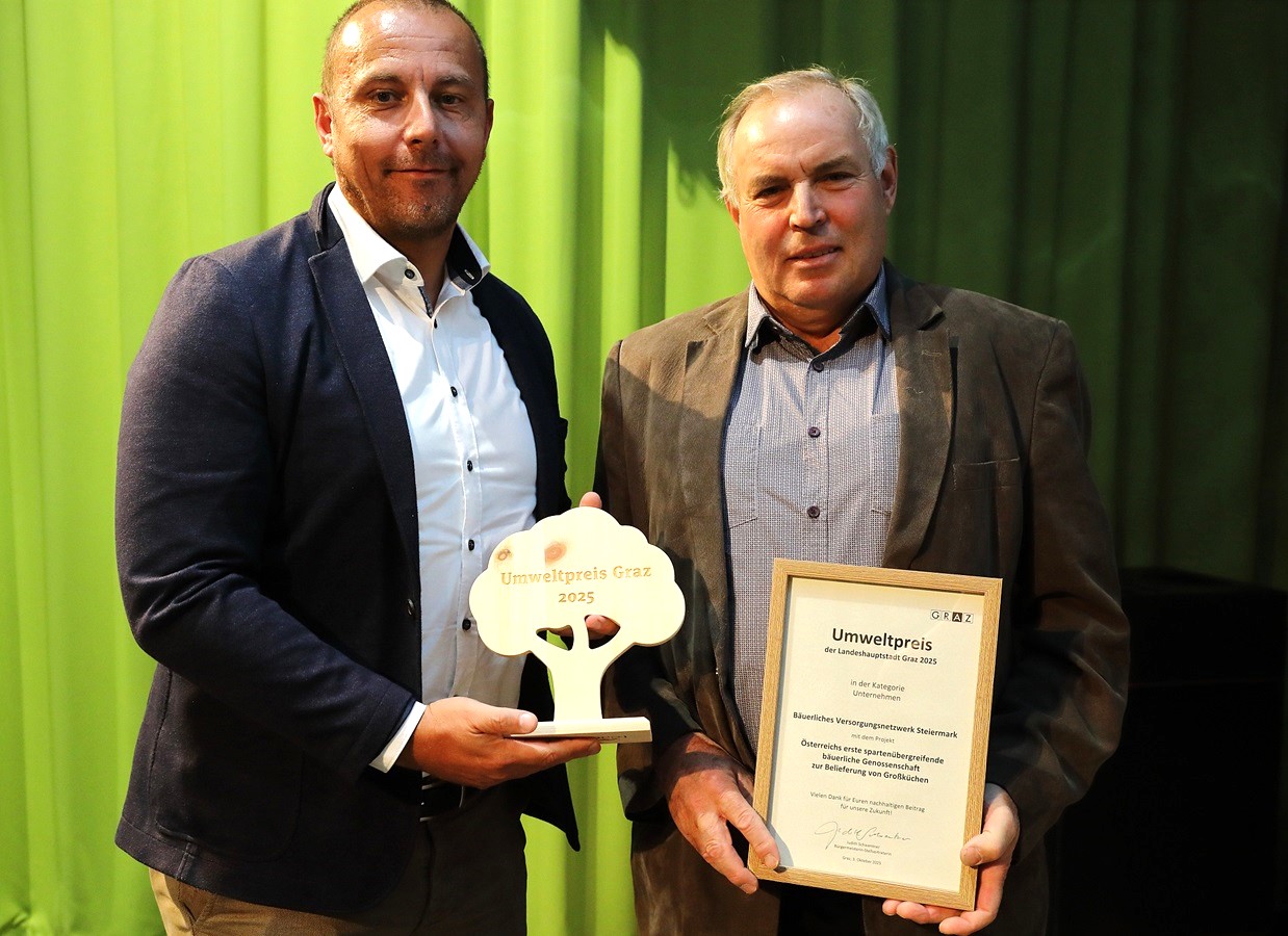 Platz 1: Christian Nezmah und Karl Obenaus vom Bäuerlichen Versorgungsnetzwerk Steiermark